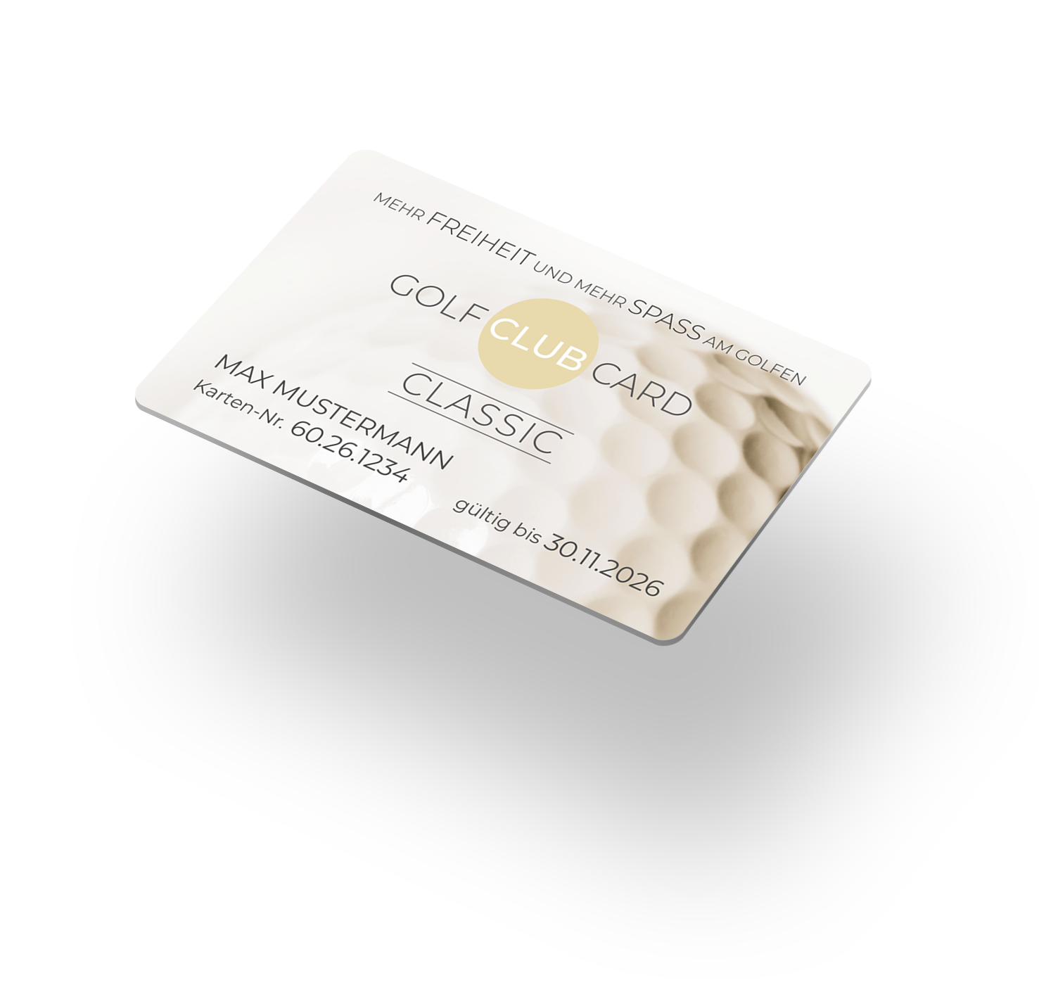 GOLF CLUB CARD Classic 2026